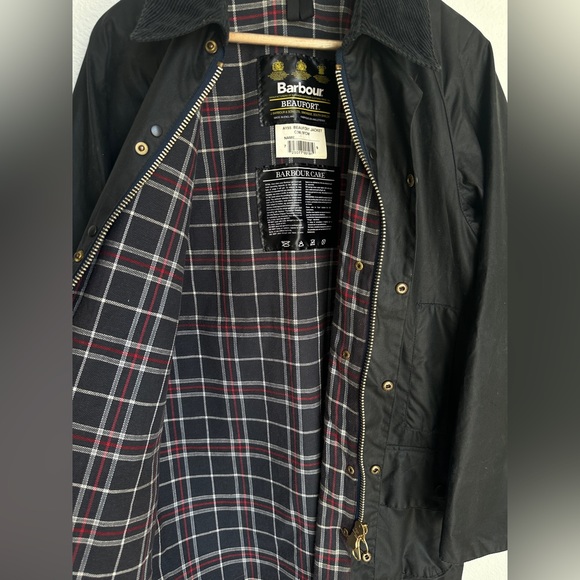Barbour Beaufort Wax Jacket Black A155 Mens medium - Picture 8 of 16